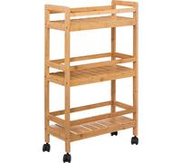 5five Simply Smart Rollregal Trolley Linha mit 3 Fächern, Servierwagen, Bambus, 80 cm, 189605