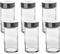 5five Simply Smart Set de 6 pots à épices en verre Acier inoxydable transparent 9,5cm x 4,5cm