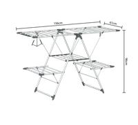 Sinai Étendoir à Linge Double 156 x 61 x 96 cm