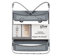 5five Support de douche à 2 niveaux - Gris
