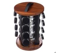 5five - support rotatif acacia 16 pots à épices