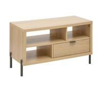 5five - table basse alvo rectangulaire 39,5x92,5cm beige