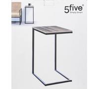 5five Table d’appoint Aliaj C-Table, effet bois foncé, acier, L 45 x l 35 x H 66,5 cm
