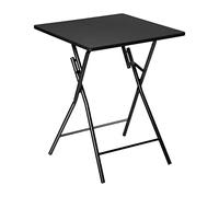 5five - Table Pliante Carrée 2 Personnes - Noire - 60x60cm - Structure en Métal - Mobilier d'Intérieur pour Cuisine, Studio, Balcon et Petits Espaces
