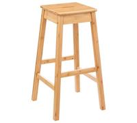 5five - Tabouret de Bar en Bambou 75 cm - Chaise Haute en Bois Transportable avec Poignée pour Cuisine