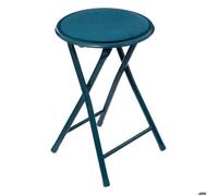 5five - tabouret pliant velours bleu