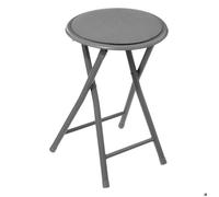 5five - Tabouret Pliant Velours Gris
