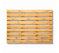 5five Tapis de bain en bambou marron, L 68 x l 50 cm
