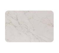 5five - tapis diatomite 39x60cm ""lea"" blanc effet marbre