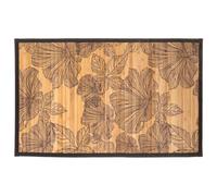 5five - Tapis Latte Bambou 50x80cm Black Flora Noir