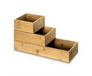 5five Tidy Smart Lot de 3 organisateurs coulissants en bambou