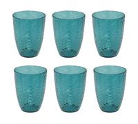 5five - verre à eau martelé ""estiva"" bleu