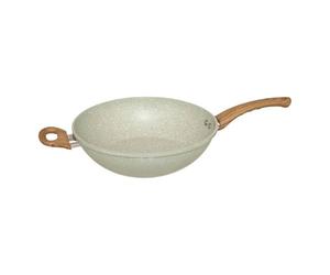 5Five - Wok Vert en Aluminium et Bakelite - 32cm - 32,5x11,6x51,5cm - Accessoire de Cuisine, Cuisson
