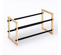 5five Range-chaussures Woody extensible pour 12 paires métal et bois