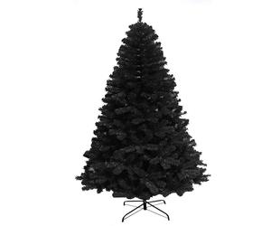 5ft/150cm Arbre de Noël Artificiel Alaskan Pine Noir 350 Pointes Xmas Home Décorations 1,5m, Support métallique