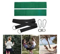 5ft Extra Long Straps Strap with Carabiner Spinner Bearing for Outdoor Garden Hammock,Tree Swing Hanging Straps Kit Holds 2000 lbs, Carry Pouch Easy Fast Installation, Tree Swing Hanging Straps K
