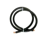 5FT Heavy Duty PVC Power Cable, 1-12AWG Red Black, Flexible Copper For Car Battery Jumper, High Current Wiring(RV-Black,1 AWG)