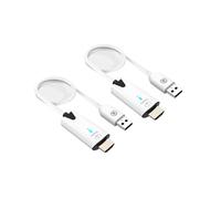 5G 30M Sans Fil -Câble D'Extension Audio VidéO éMetteur et RéCepteur Adaptateur D'Affichage pour CaméRa PC (Blanc)