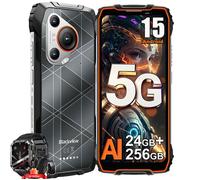 5G Blackview Téléphone Portable Incassable BL7000 24Go+256Go,Double Écran 6.78"",7500mAh,50MP NFC Orange avec Smartwatch W70 Pro