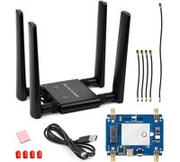 5G Dongle Expansion Board Only,Usb 3.2 Port,Aluminum Alloy Case,Quad Antennas,Onboard M.2 Key B Interface,Does Not Include 5G Module