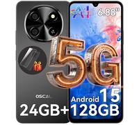 5G Oscal TIGER 8 Téléphone Portable Débloqué 6,88 pouces 24Go+128Go/SD 2To 5000mAh Android 15 NFC Dual SIM GPS - Noir