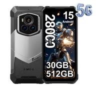 5G Smartphone Robuste FOSSiBOT F107 Pro, 30Go+512Go, HD 6.95"", 200MP, 28000mAh, Android 15, Vision nocturne en couleur, Gris