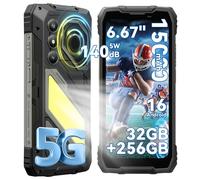 5G Smartphone Robuste Oscal PILOT 5 Telephone Portable Incassable,Haut-parleur 140dB ,Android 16,32Go+256Go/2To,15000mAh,6.67"",Noir