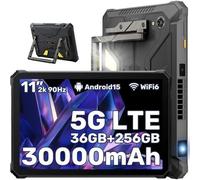 5G Tablette Blackview Active 12 Pro, 11" 90Hz, projecteur 120", 36 + 256 Go/SD 2 To, Android 15, 30000 mAh, 108MP + 50MP - Noir