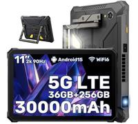 5G Tablette Blackview Active 12 Pro, 11"" 90Hz, projecteur 120"", 36 + 256 Go/SD 2 To, Android 15, 30000 mAh, 108MP + 50MP - Noir