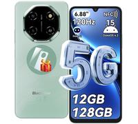 5G Téléphone Portable Débloqué Blackview SHARK 6 12Go+128Go/2To 6.67"" 50MP+13MP 5000mAh Android 15 Smartphone,Dual SIM,GPS - Vert