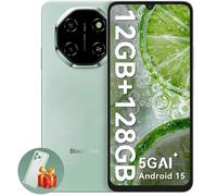 5G Téléphone Portable Débloqué Blackview SHARK 6 12Go+128Go/2To 6.67"" 50MP+13MP 5000mAh Android 15 Smartphone,Dual SIM,GPS - Vert