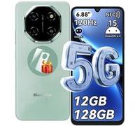 Blackview Téléphone Portable SHARK 6 - 5G, 12Go+128Go/2To, 6.67" 50MP, 5000mAh, Android 15 - Vert