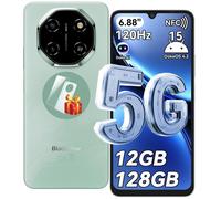 5G Téléphone Portable Débloqué Blackview SHARK 6 12Go+128Go/2To 6.67"" 50MP+13MP 5000mAh Android 15 Smartphone,Dual SIM,GPS - Vert