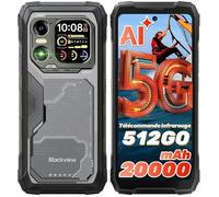 5G Téléphone Portable Incassable Blackview XPLORE 1, 20000mAh Smartphone Android 15, 6.78"" 16Go+512Go 64MP NFC Dual SIM GPS - Noir