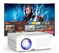 5G WiFi Bluetooth Movie Projector, Real Native 1080P 4K Outdoor Projector for Home Theater Movies, Synchronize Smartphone, Compatible with USB/TV Stick/HDMI