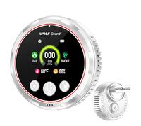 5IN1 Détecteur de fumée et de monoxyde de Carbone à Broche et Combinaison de gaz Naturel Combustible, Batterie de Secours, Capteur de température et d'humidité pour la Maison hôtel RV HD13 (2, White)