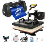 5in1 Presse à chaud 15 "x15" Transfert - 14" Vinyle Traceur de découpe - Découpe 3 lames