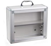 5JJJLOOOPP Boîte médicale portable murale, armoire médicale d'urgence multicouche, peut être équipée de deux serrures à clé, matériau en alliage d'aluminium, S