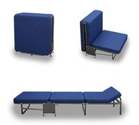 5JJJLOOOPP Lit pliant simple - Petit lit pliant - Pas de montage nécessaire - Matelas pliable - Lit inclinable (65 x 180 x 26 cm)