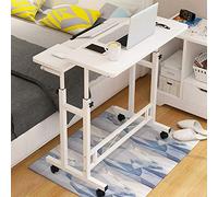 5JJJLOOOPP Table d'appoint pour ordinateur portable, table de chevet médicale avec roulettes, réglable en hauteur, table d'extrémité de canapé amovible, bureau d'ordinateur portable pour bureau à