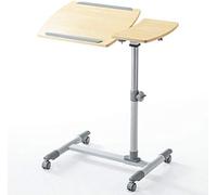 5JJJLOOOPP Table d'appoint réglable sur roulettes pour ordinateur portable - Canapé d'allaitement - Lecture - Petit déjeuner - Bureau d'ordinateur portable D (D)