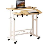 5JJJLOOOPP Table de chevet à roulettes pour ordinateur portable, canapé, table de chevet réglable en hauteur pour café, ordinateur portable, table de lit médicale, parfaite pour restaurant (couleur D