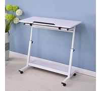 5JJJLOOOPP Table de chevet réglable pour ordinateur portable, canapé, table de chevet réglable avec roulettes, bureau d'ordinateur portable mobile pour hôpital et bureau à domicile, pour lecture, café