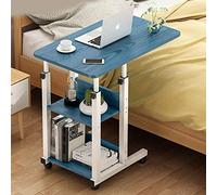 5JJJLOOOPP Table de lit d'hôpital réglable en hauteur avec roulettes lisses et verrouillables, fonctions de chevet médicales comme chariot pour ordinateur portable, apprentissage de la lecture W