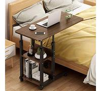 5JJJLOOOPP Table de lit d'hôpital réglable en hauteur avec roulettes lisses et verrouillables, fonctions de chevet médicales comme chariot pour ordinateur portable, apprentissage de la lecture W