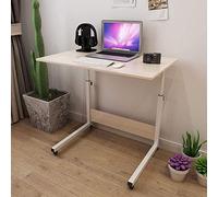 5JJJLOOOPP Table de lit pour ordinateur portable, table de lit avec roulettes, chariot mobile, bureau à domicile, hôpital, ordinateur de chevet médical (couleur D, taille 80 x 50 cm) A 80 x 50 cm