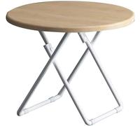 5JJJLOOOPP Table pliante ronde portable pour l'extérieur, table basse de loisirs/table de négociation/petite (noir, 60 x 60 cm) (couleur naturelle 60 x 60 cm)