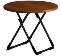 5JJJLOOOPP Table pliante ronde portable pour l'extérieur, table basse, table de loisirs/table de négociation/petite (noir, 60 x 60 cm) (marron, 60 x 60 cm)