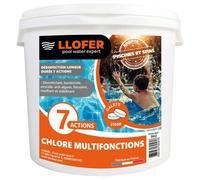5KG CHLORE MULTIFONCTIONS GALETS DE 250GR - 7 actions: désinfectant, bactéricide, virucide, anti-algues, floculant, clarifiant e