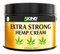 5kind Crème au chanvre ultra puissante 200ml - Huile de chanvre et arnica ultra puissantes - Pour les muscles, pieds, genoux, cou, épaules - Gel de massage riche en extraits naturels